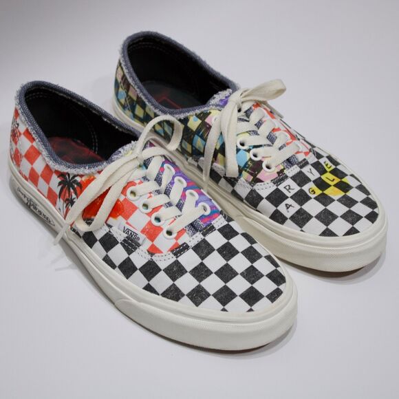 Vans x Stranger Things Surfer Boy Pizza Check Skate Shoes Women Size 9 (7.5 Men) - Picture 14 of 14
